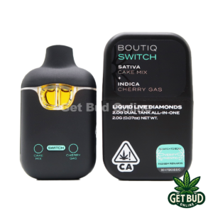 boutiq switch 2g disposable cake mix + cherry gas (sativa/indica)
