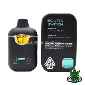 boutiq switch 2g disposable – lemon head + hawaiian snow liquid live diamond sativa