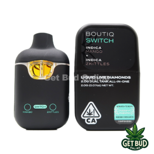 boutiq switch 2g disposable– mango + zkittles liquid live diamond indica